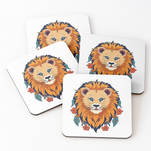 Item preview, Personalised Embroidery Appliqué Artwork of a Regal Big Kitty Cat | Lion Head designed and sold by PaddyMcKhan.