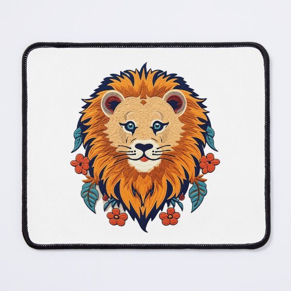 Item preview, Personalised Embroidery Appliqué Artwork of a Regal Big Kitty Cat | Lion Head designed and sold by PaddyMcKhan.