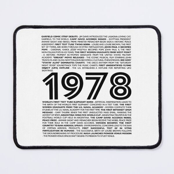 Item preview, 1978 Nostalgia Collection: Embrace Your Birth Year with Iconic Moments designed and sold by ShobulousStudio.