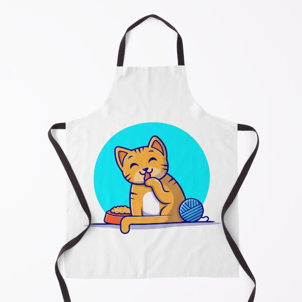 Item preview, Whiskered Playmate: Cute Cat with Yarn Ball Cartoon Character designed and sold by hjian8219.