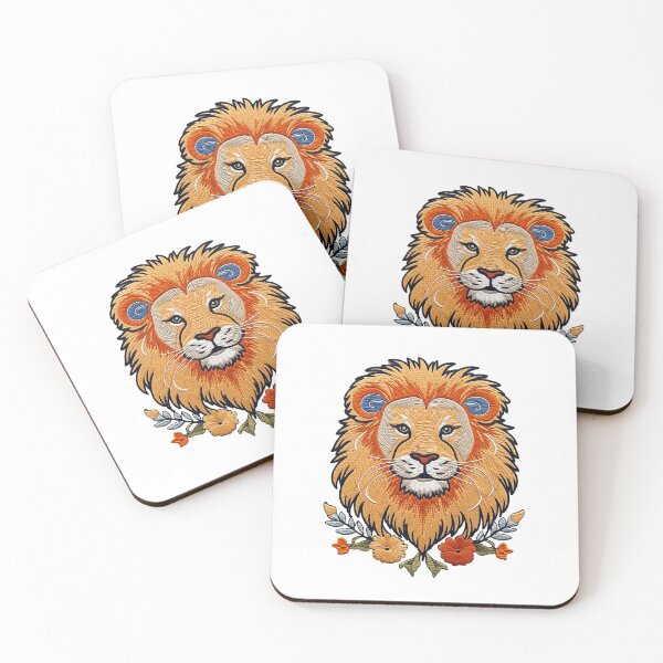 Item preview, Personalised Embroidery Appliqué Artwork of a Regal Big Kitty Cat | Lion Head designed and sold by PaddyMcKhan.