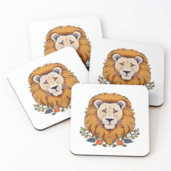 Item preview, Personalised Embroidery Appliqué Artwork of a Regal Big Kitty Cat | Lion Head designed and sold by PaddyMcKhan.