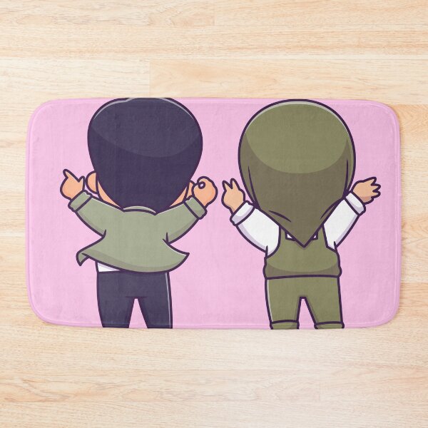 Item preview, Love in the Air: Cute Couple with Boy and Girl in Hijab Holding Love Sign Cartoon Vector Icon Illustration designed and sold by hjian8219.