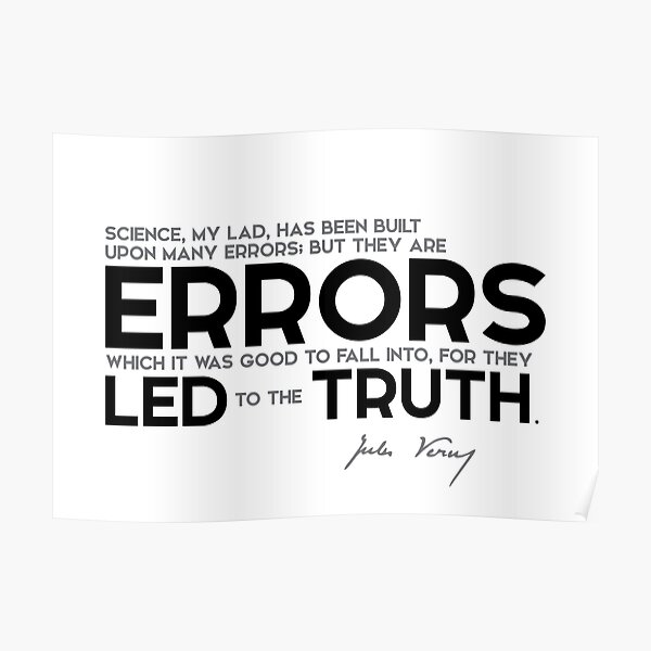 errors led to the truth - jules verne Poster