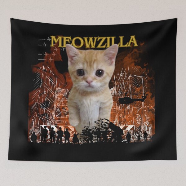 Item preview, Meowzilla, the destroyer monster, her best job is destroying furniture and various household items, catzilla  designed and sold by attakorn.