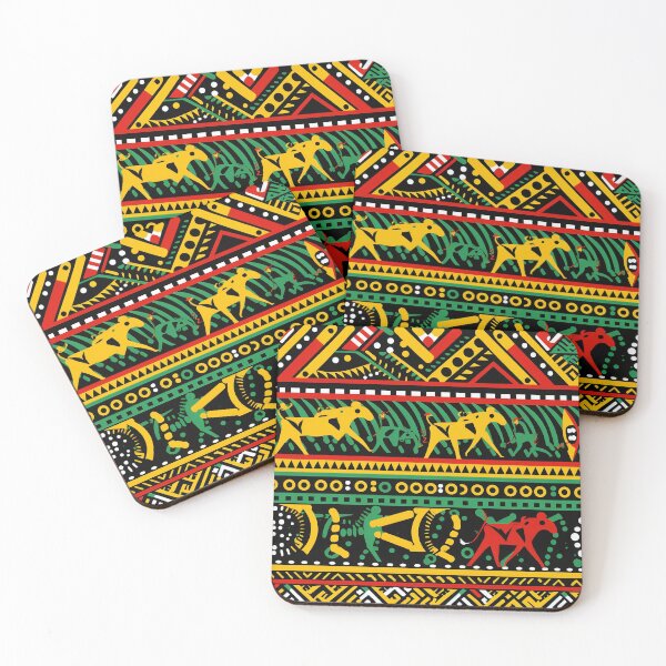 Item preview, Cultural Elegance: Green, Red, Yellow Fabric designed and sold by mittie101.