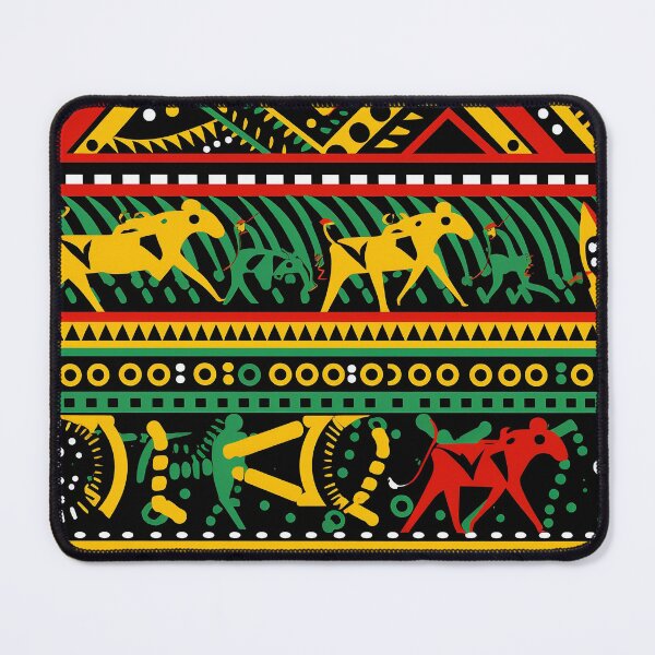 Item preview, Cultural Elegance: Green, Red, Yellow Fabric designed and sold by mittie101.