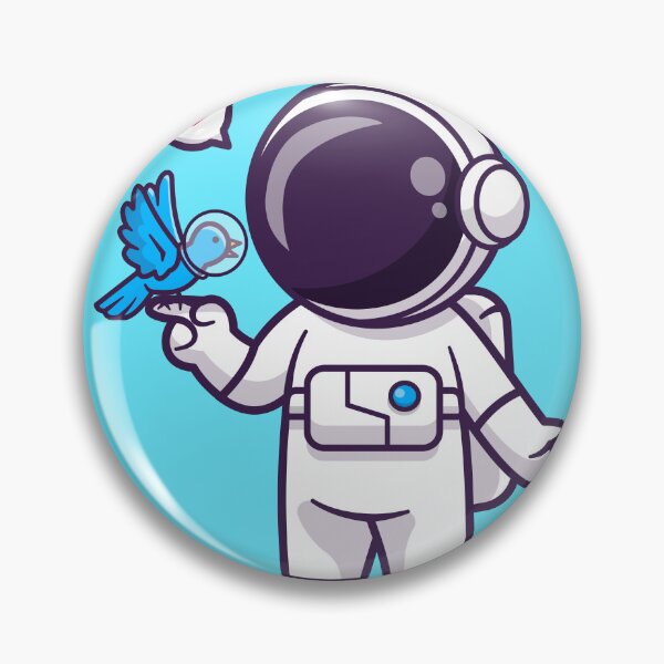Item preview, Cosmic Companions: Cute Astronaut Playing with Bird in Space Cartoon Vector Icon Illustration designed and sold by hjian8219.