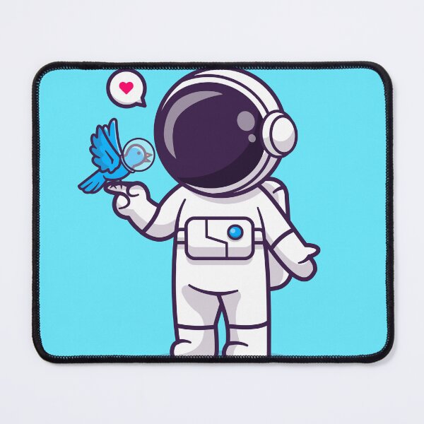 Item preview, Cosmic Companions: Cute Astronaut Playing with Bird in Space Cartoon Vector Icon Illustration designed and sold by hjian8219.