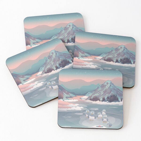 Item preview, Penguins meet fishes in a snowy landscape designed and sold by Rawilst.