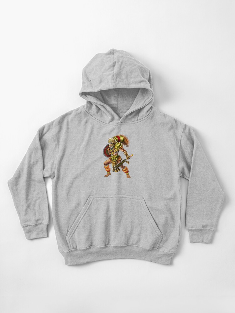 Aztec Jaguar Warrior Kids Pullover Hoodie