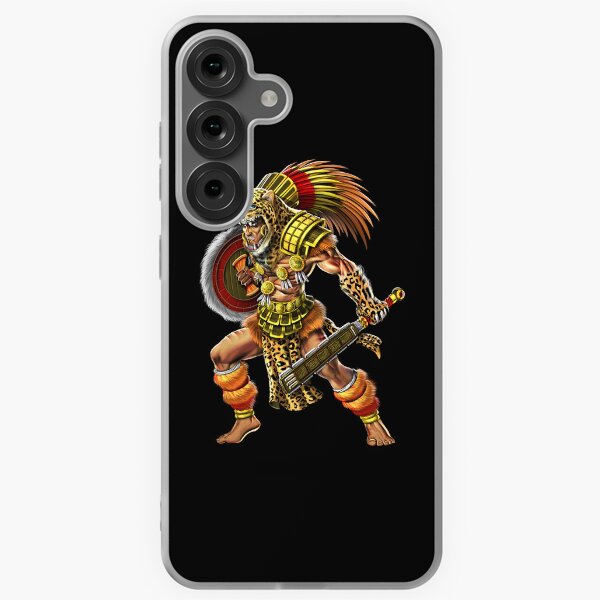 Vista previa del artículo con la obra «Guerrero Jaguar Azteca», diseñado y vendido por underheaven.