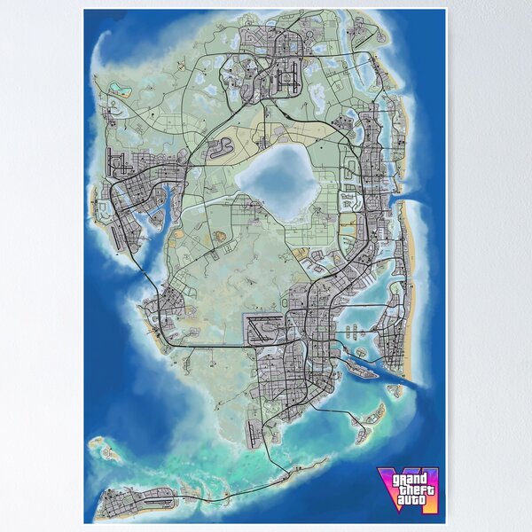 The GTA 6 Grand Theft Auto VI Coming 2025 Official Poster Home Decor Poster  Canvas - Horusteez