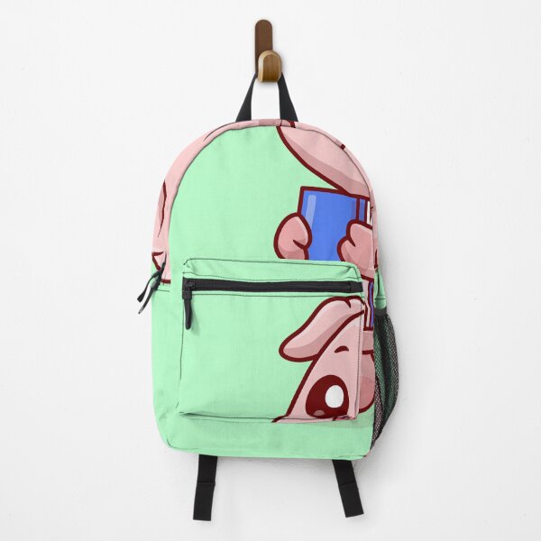 Item preview, Smarty Piggy: Cute Pig Student Holding Book with Backpack Cartoon Vector Icon Illustration designed and sold by hjian8219.