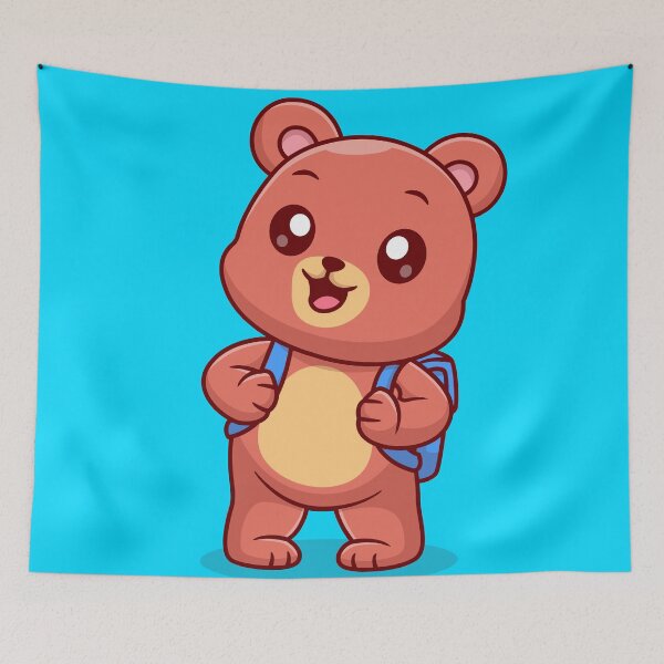 Item preview, Bear-y Smart: Cute Bear Student with Backpack Going to School Cartoon Vector Icon Illustration designed and sold by hjian8219.