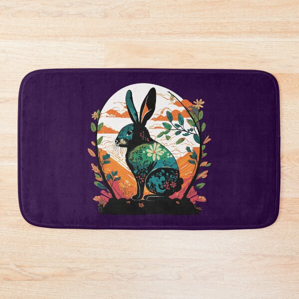 Item preview, Floral Rabbit Illustration designed and sold by Corner-Distro.