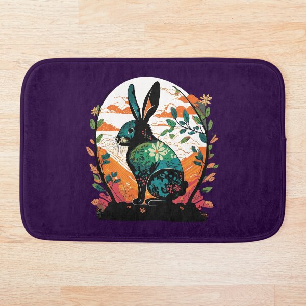 Item preview, Ilustración floral del conejo designed and sold by Corner-Distro.
