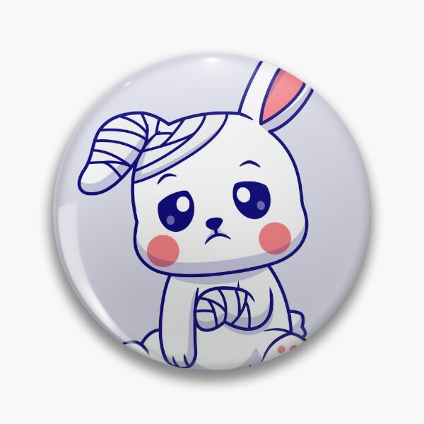 Item preview, Healing Hare: Cute Rabbit with Injury and Bandage Cartoon Vector Icon Illustration designed and sold by hjian8219.