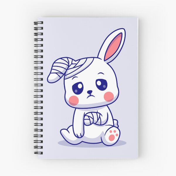 Item preview, Healing Hare: Cute Rabbit with Injury and Bandage Cartoon Vector Icon Illustration designed and sold by hjian8219.