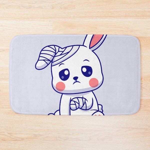 Item preview, Healing Hare: Cute Rabbit with Injury and Bandage Cartoon Vector Icon Illustration designed and sold by hjian8219.