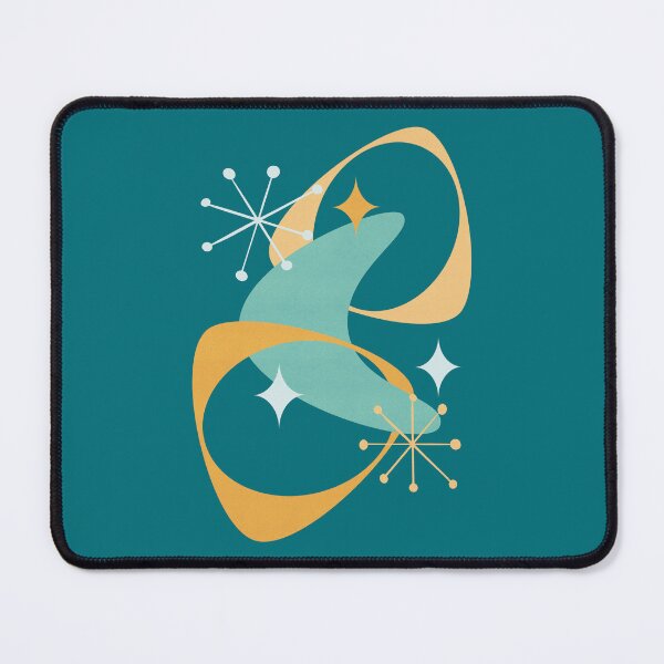 Item preview, Retro Mid Century Modern Atomic Space Age 20 Teal, Aqua, Orange designed and sold by trdstudio.