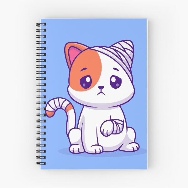 Item preview, Recovering Kitty: Cute Cat with Injury and Bandage Cartoon Vector Icon Illustration designed and sold by hjian8219.