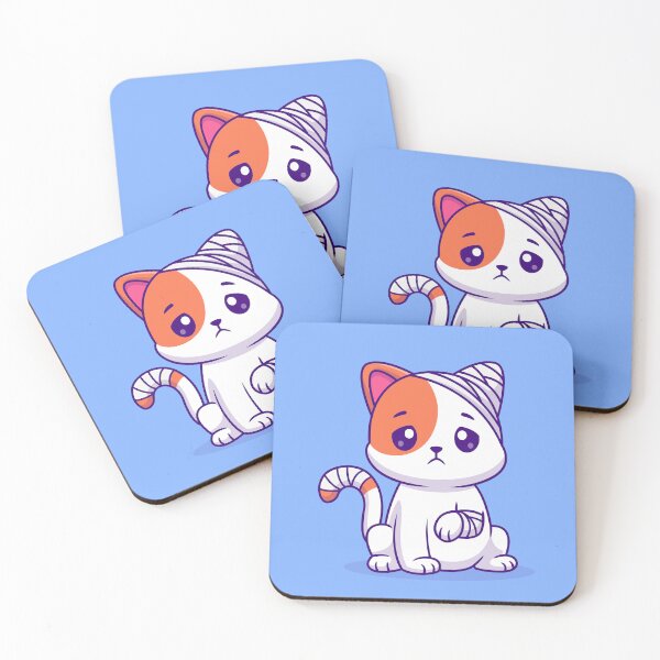 Item preview, Recovering Kitty: Cute Cat with Injury and Bandage Cartoon Vector Icon Illustration designed and sold by hjian8219.