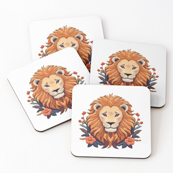 Item preview, Personalised Embroidery Appliqué Artwork of a Regal Big Kitty Cat | Lion Head designed and sold by PaddyMcKhan.