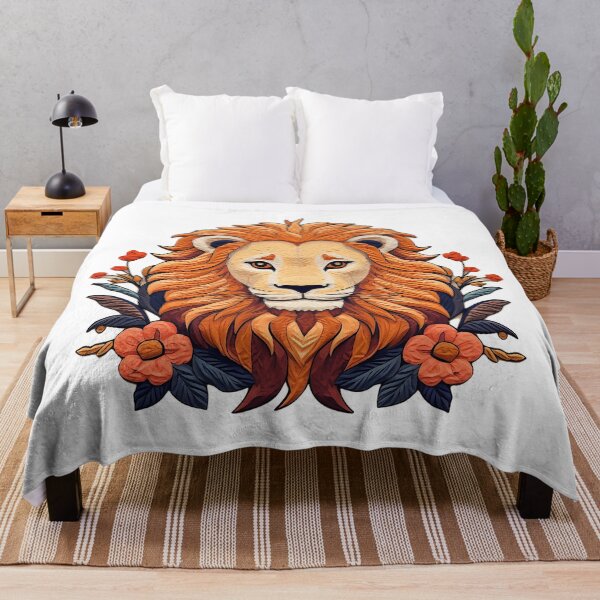 Item preview, Personalised Embroidery Appliqué Artwork of a Regal Big Kitty Cat | Lion Head designed and sold by PaddyMcKhan.