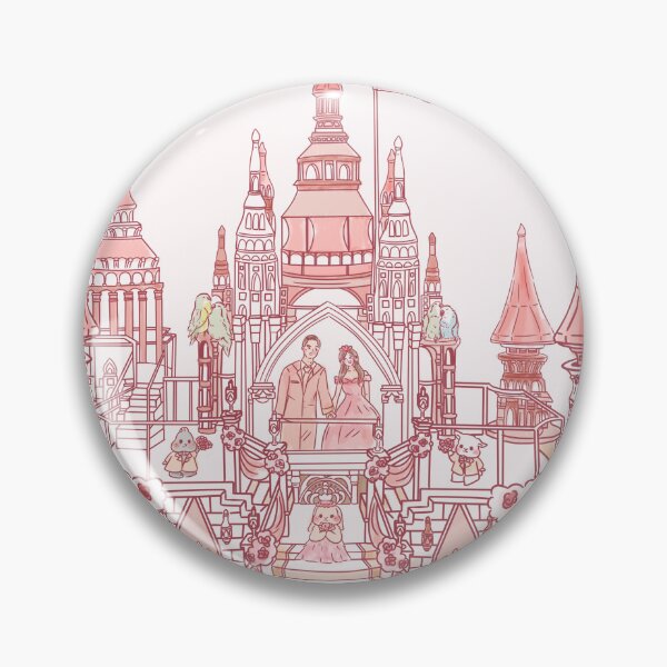 Item preview, Pink Castle Line Art | Bunniesmee Wedding Edition T-Shirt designed and sold by bunniesmee.