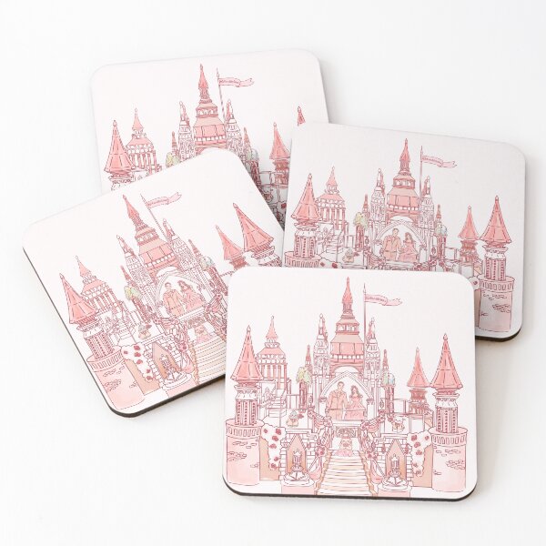 Item preview, Pink Castle Line Art | Bunniesmee Wedding Edition T-Shirt designed and sold by bunniesmee.