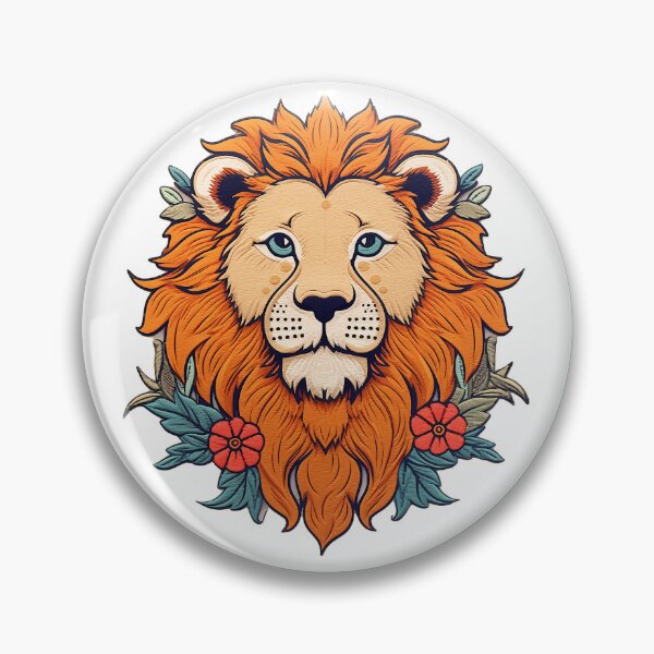 Item preview, Personalised Embroidery Appliqué Artwork of a Regal Big Kitty Cat | Lion Head designed and sold by PaddyMcKhan.