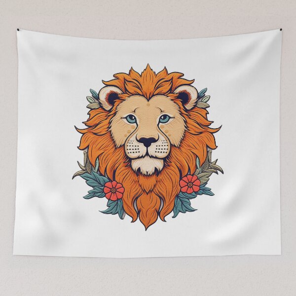 Item preview, Personalised Embroidery Appliqué Artwork of a Regal Big Kitty Cat | Lion Head designed and sold by PaddyMcKhan.