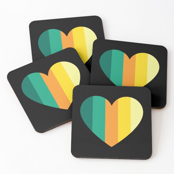 Item preview, Retro Colored Striped Heart designed and sold by Jeallan Designs.
