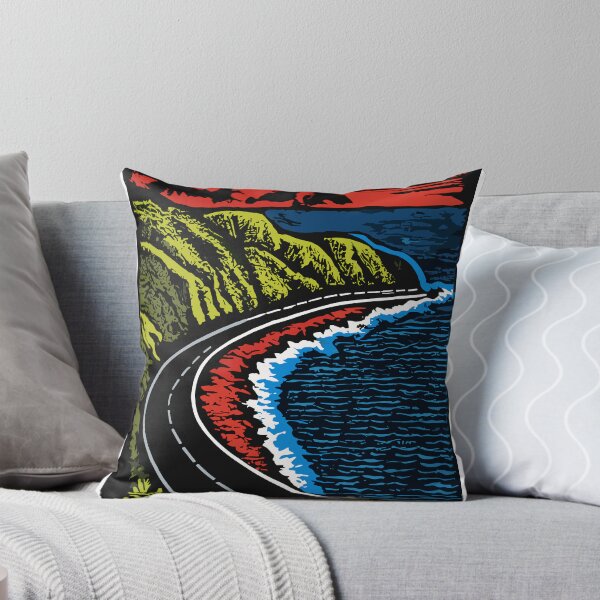 Item preview, Pacific Coast Highway Linocut Landscape designed and sold by SamJanner.