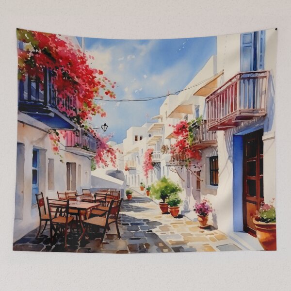 Item preview, Watercolor Design of Mykonos - Greece  designed and sold by Sketch-Shack.