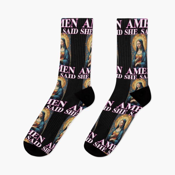Item preview, She said Amen let it be St Mary in van Gogh style funny christian cute gifts  designed and sold by thankful-loco.