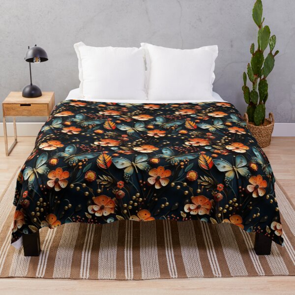 Item preview, Butterfly Floral Artwork Beautiful Flowers Elegant Butterflies Pattern P139-2 designed and sold by MPCFICTION.