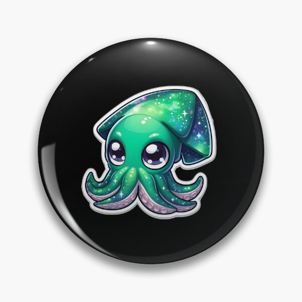 Item preview, cute green shibi squid designed and sold by Suissino.