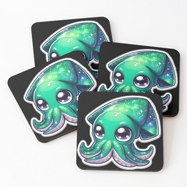 Item preview, cute green shibi squid designed and sold by Suissino.