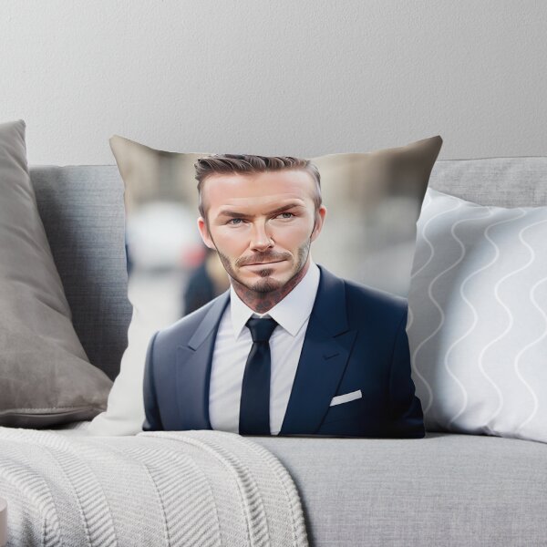 Football david beckham Throw Pillow for Sale by EmilyGanter