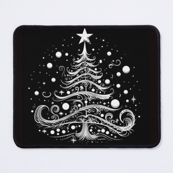 Item preview, Christmas tree graphic black and white t-shirt designed and sold by Icon-Network.