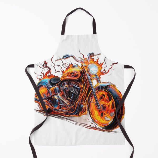 Item preview, Minimalistic Motorcycle in Flames designed and sold by Nextstep Design.