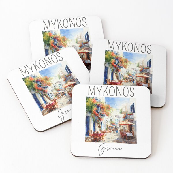 Item preview, Watercolor Design of Mykonos - Greece  designed and sold by Sketch-Shack.