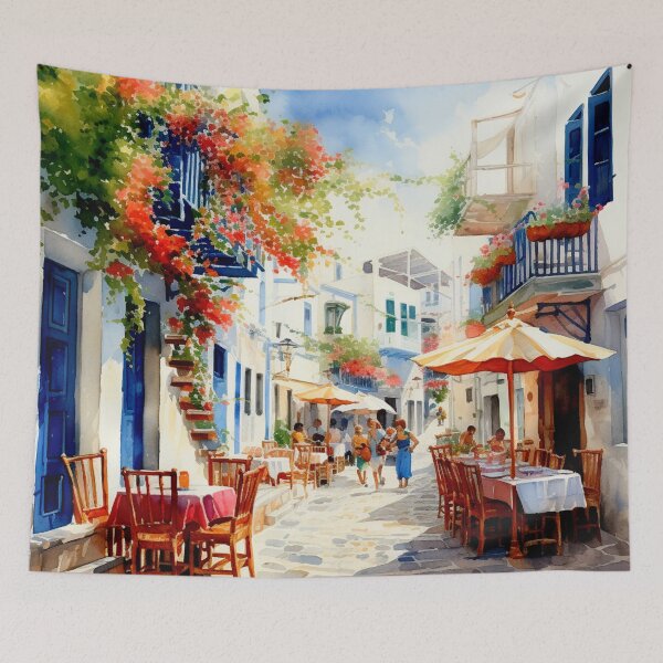 Item preview, Watercolor Design of Mykonos - Greece  designed and sold by Sketch-Shack.
