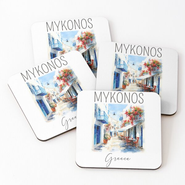 Item preview, Watercolor Design of Mykonos - Greece  designed and sold by Sketch-Shack.