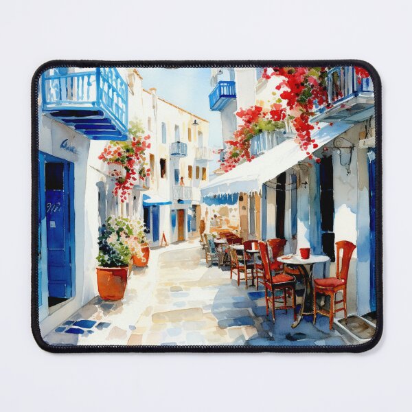 Item preview, Watercolor Design of Mykonos - Greece  designed and sold by Sketch-Shack.