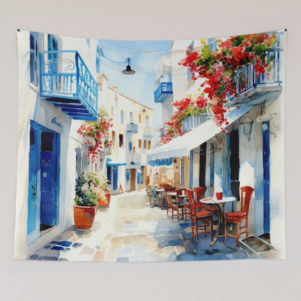Item preview, Watercolor Design of Mykonos - Greece  designed and sold by Sketch-Shack.