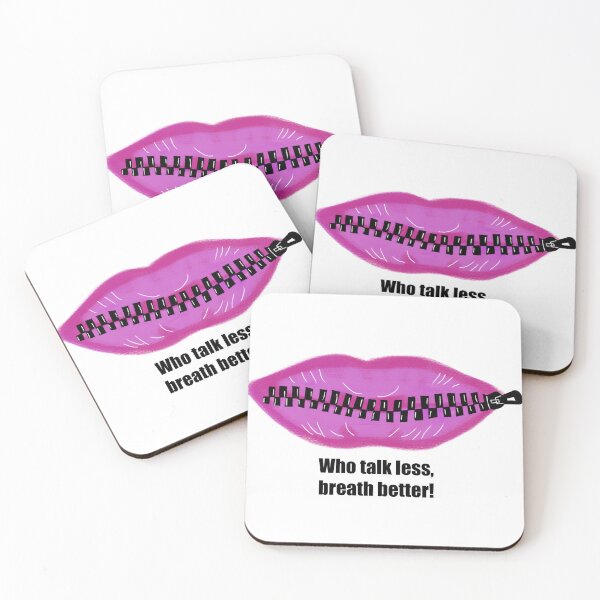 Item preview, Silent Statements - 'Zip It' Expressive Lips Artwork designed and sold by SmartDesignByBB.