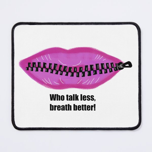 Item preview, Silent Statements - 'Zip It' Expressive Lips Artwork designed and sold by SmartDesignByBB.
